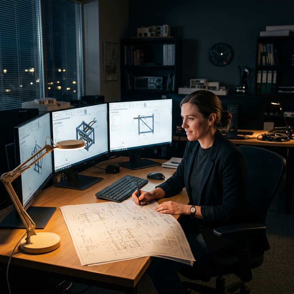 Engineer designing fluid power systems